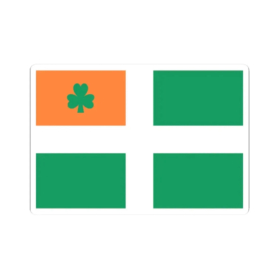 Proposed flag of Ireland 1957 (Ireland) STICKER Vinyl Kiss-Cut Decal 2 Inch White - The Sticker Space
