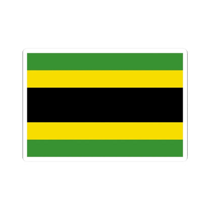 Proposed flag of Jamaica (Jamaica) STICKER Vinyl Kiss-Cut Decal 2 Inch White - The Sticker Space