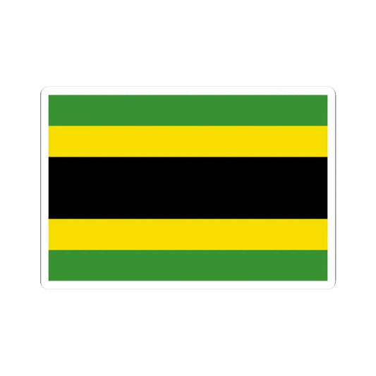 Proposed flag of Jamaica (Jamaica) STICKER Vinyl Kiss-Cut Decal 2 Inch White - The Sticker Space