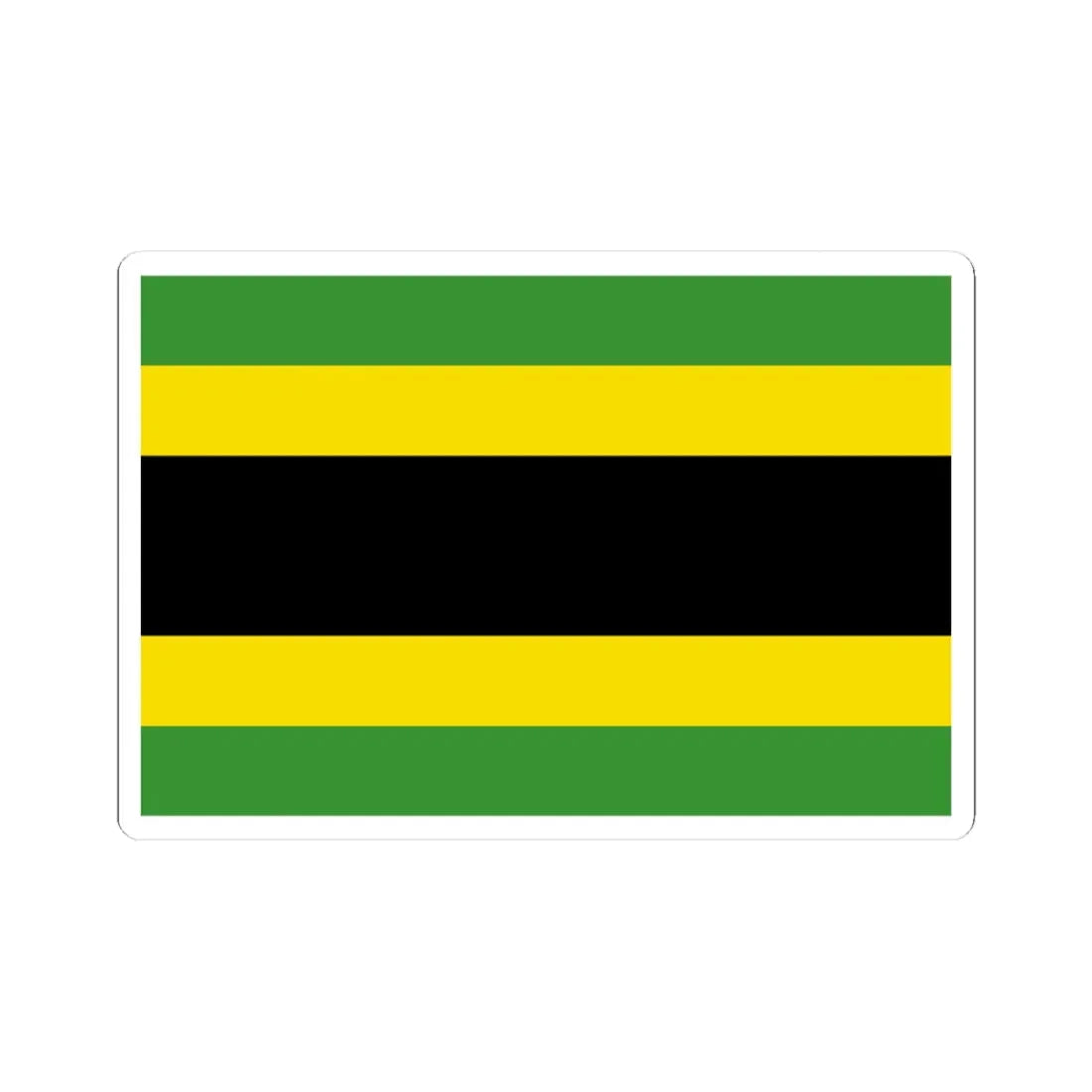 Proposed flag of Jamaica (Jamaica) STICKER Vinyl Kiss-Cut Decal 3 Inch White - The Sticker Space