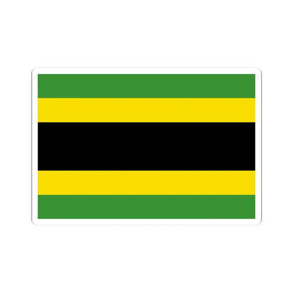Proposed flag of Jamaica (Jamaica) STICKER Vinyl Kiss-Cut Decal 3 Inch White - The Sticker Space