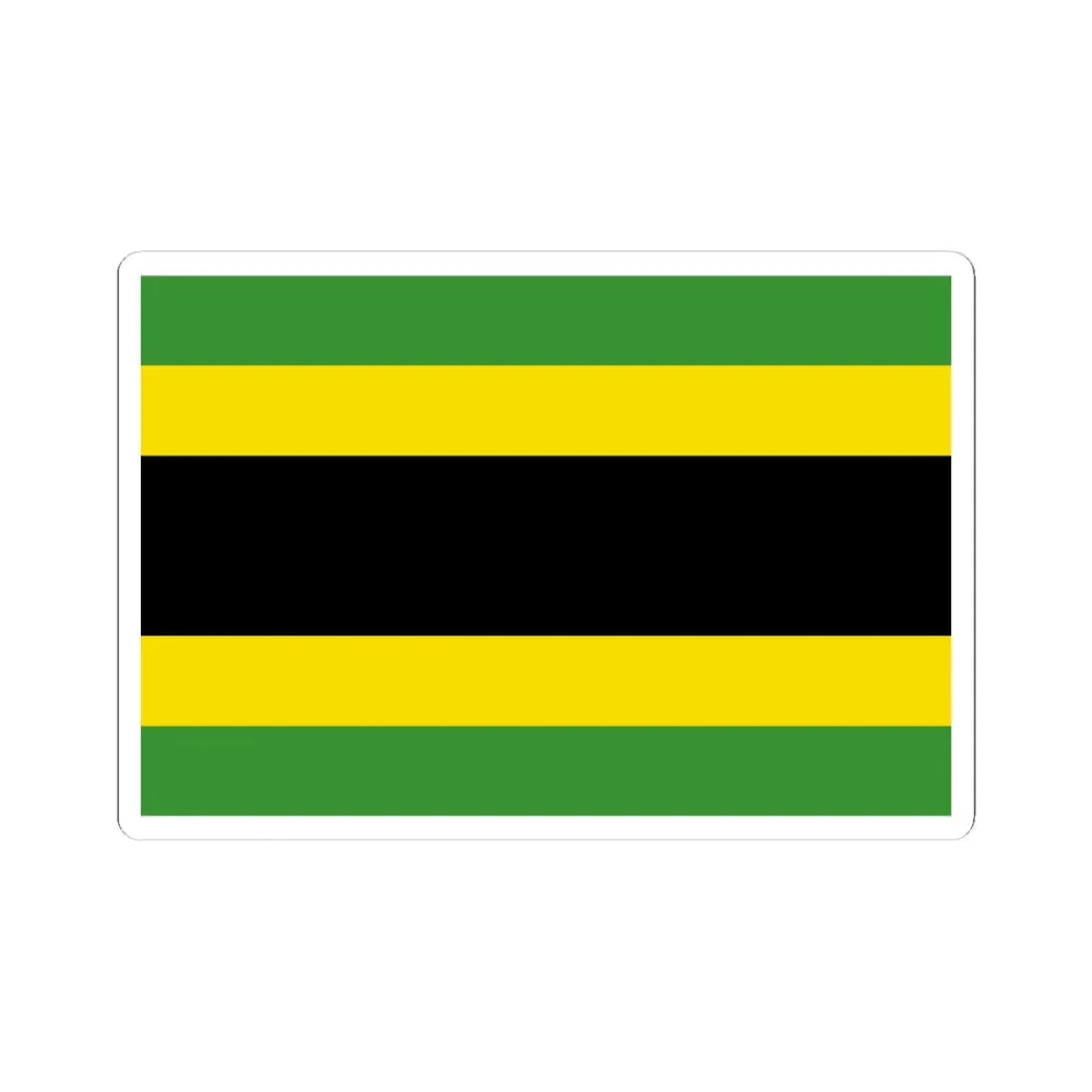 Proposed flag of Jamaica (Jamaica) STICKER Vinyl Kiss-Cut Decal 4 Inch White - The Sticker Space