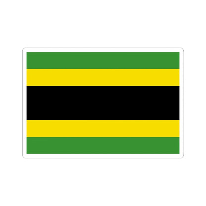 Proposed flag of Jamaica (Jamaica) STICKER Vinyl Kiss-Cut Decal 4 Inch White - The Sticker Space