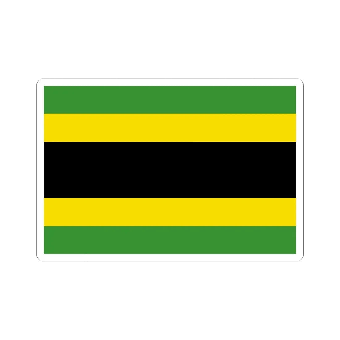 Proposed flag of Jamaica (Jamaica) STICKER Vinyl Kiss-Cut Decal 6 Inch White - The Sticker Space