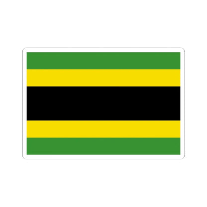 Proposed flag of Jamaica (Jamaica) STICKER Vinyl Kiss-Cut Decal 6 Inch White - The Sticker Space
