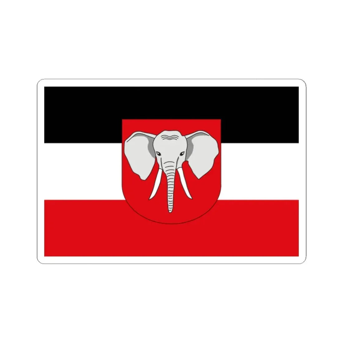 Proposed Flag of Kamerun 1914 (Cameroon) STICKER Vinyl Kiss-Cut Decal 2 Inch White - The Sticker Space