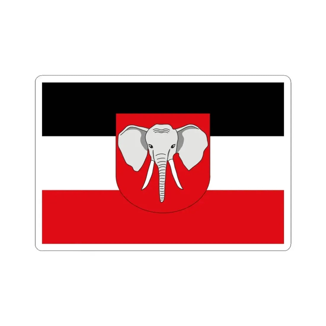 Proposed Flag of Kamerun 1914 (Cameroon) STICKER Vinyl Kiss-Cut Decal 3 Inch White - The Sticker Space
