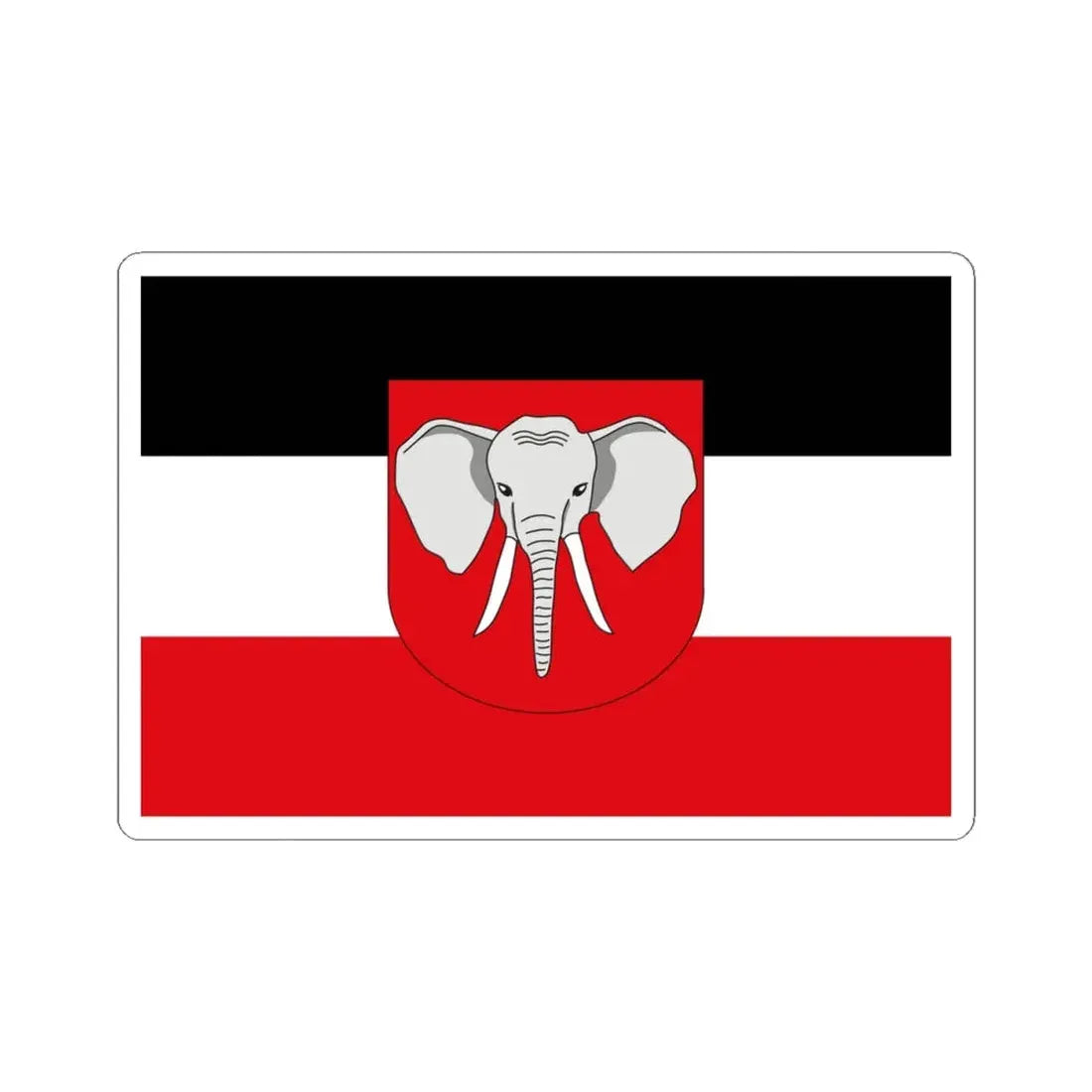 Proposed Flag of Kamerun 1914 (Cameroon) STICKER Vinyl Kiss-Cut Decal 4 Inch White - The Sticker Space