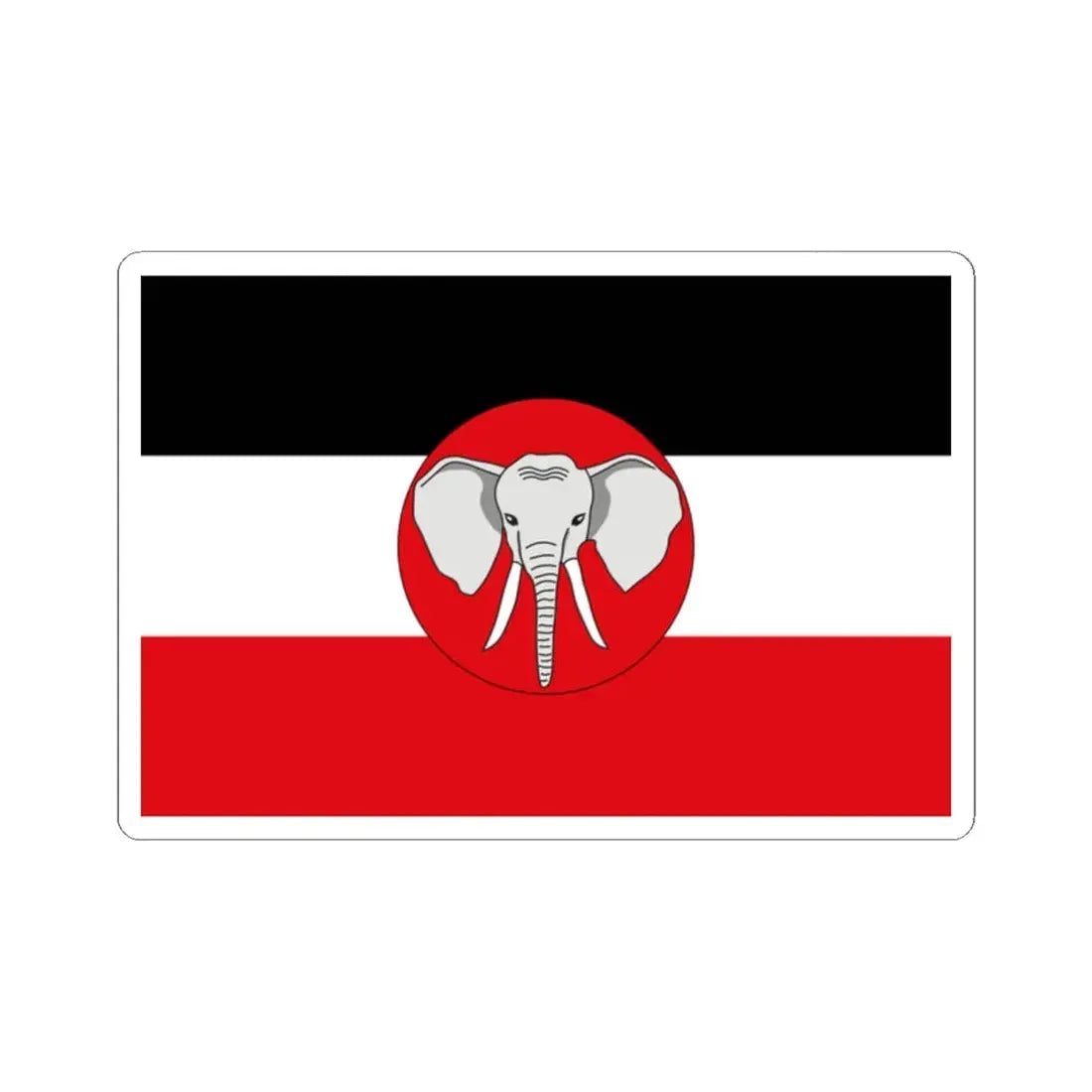 Proposed Flag of Kamerun 1914 Variant (Cameroon) STICKER Vinyl Kiss-Cut Decal 2 Inch White - The Sticker Space