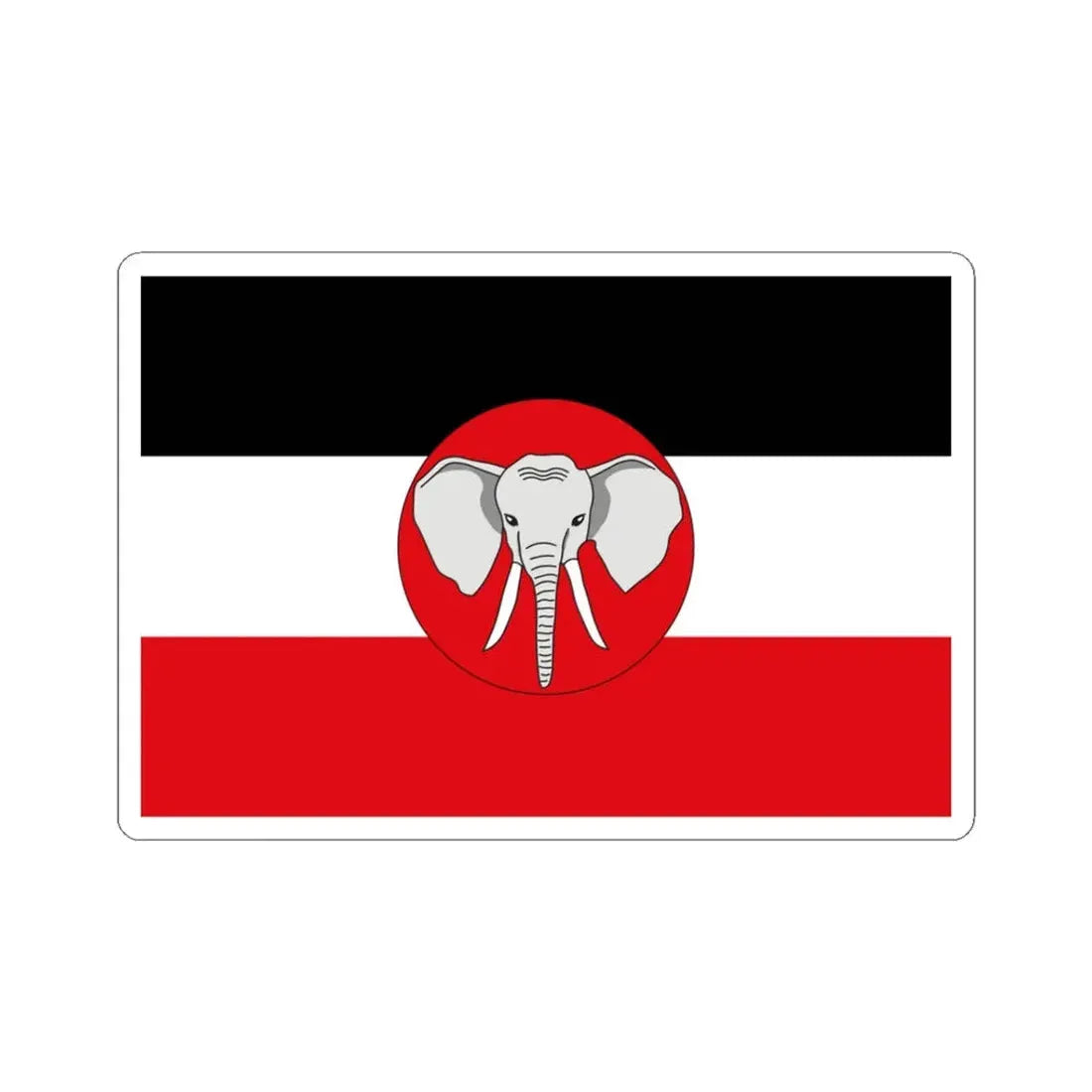 Proposed Flag of Kamerun 1914 Variant (Cameroon) STICKER Vinyl Kiss-Cut Decal 3 Inch White - The Sticker Space