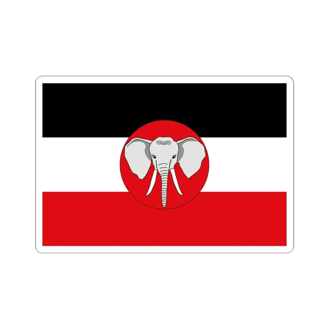 Proposed Flag of Kamerun 1914 Variant (Cameroon) STICKER Vinyl Kiss-Cut Decal 4 Inch White - The Sticker Space