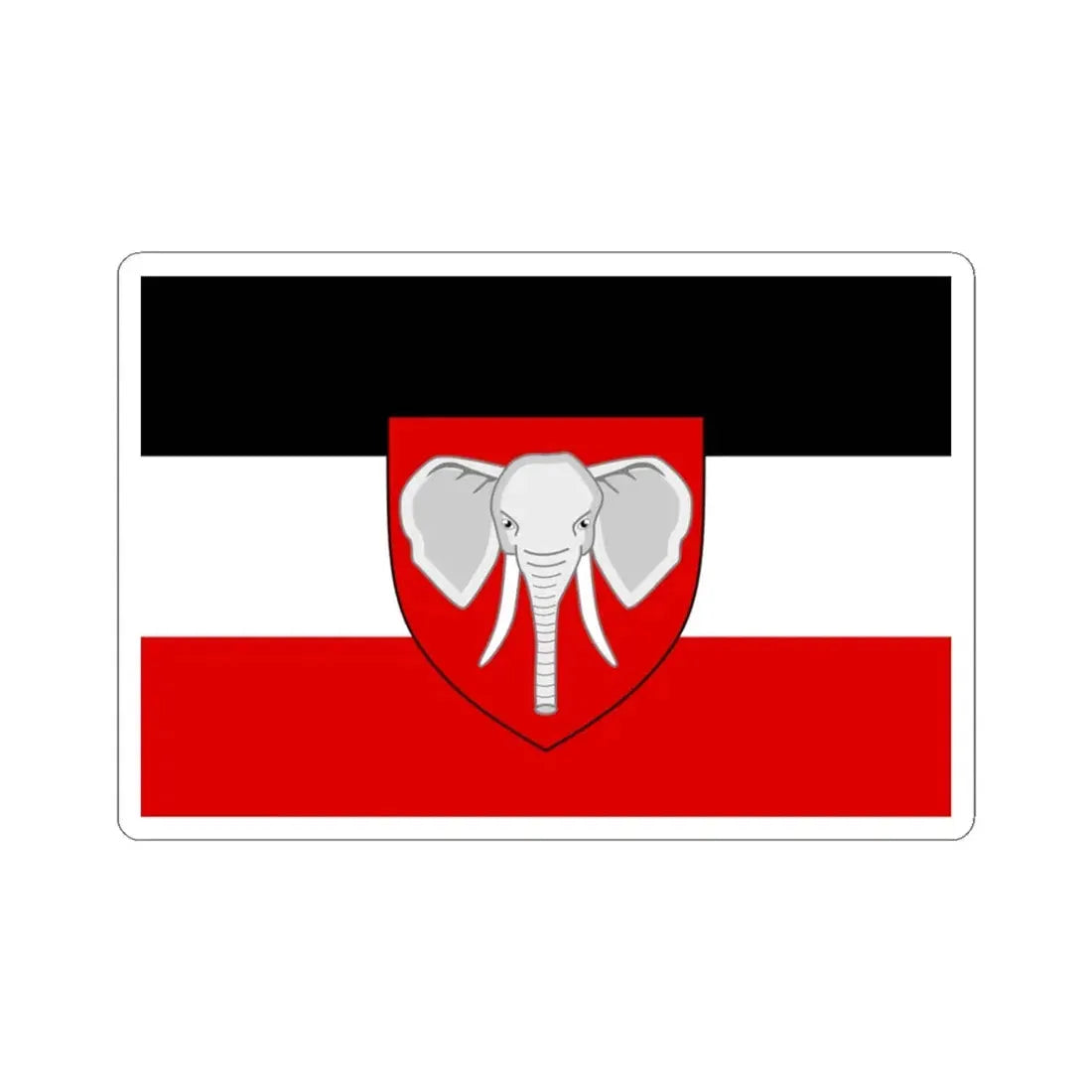 Proposed Flag of Kamerun (Cameroon) STICKER Vinyl Kiss-Cut Decal 3 Inch White - The Sticker Space