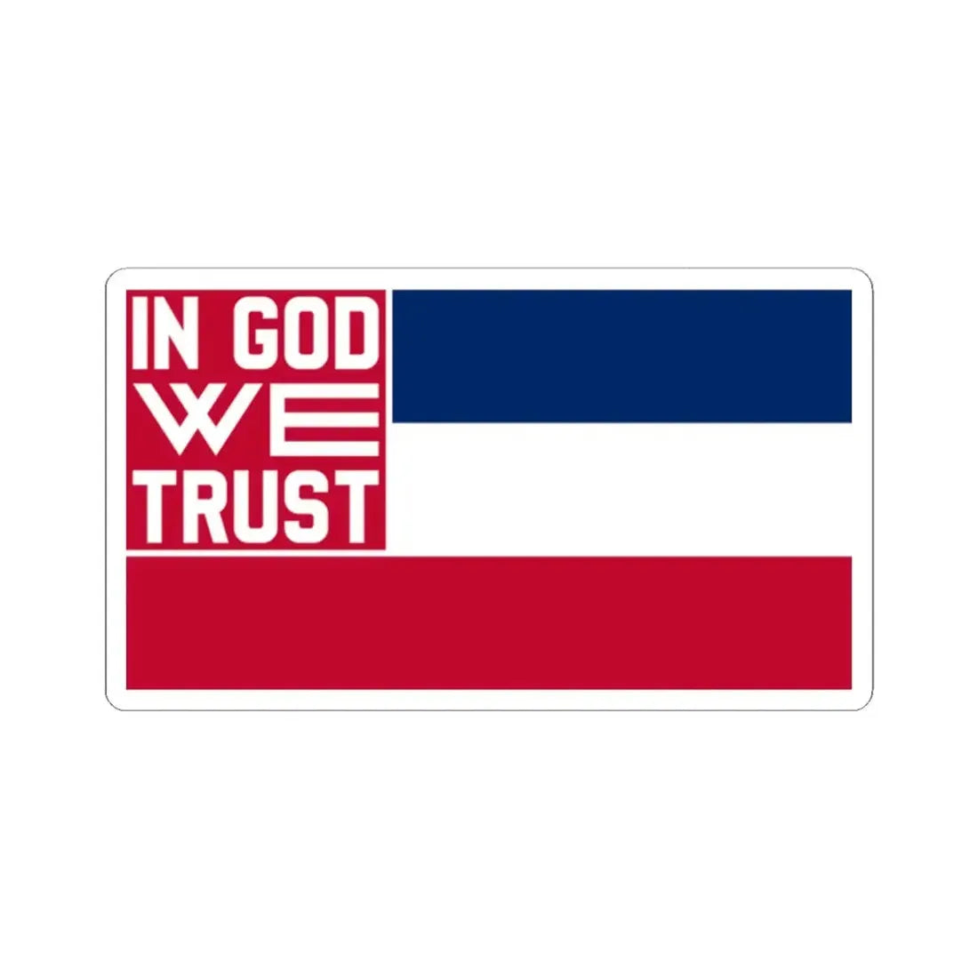 Proposed Flag of Mississippi (United States) STICKER Vinyl Kiss-Cut Decal 2 Inch White - The Sticker Space