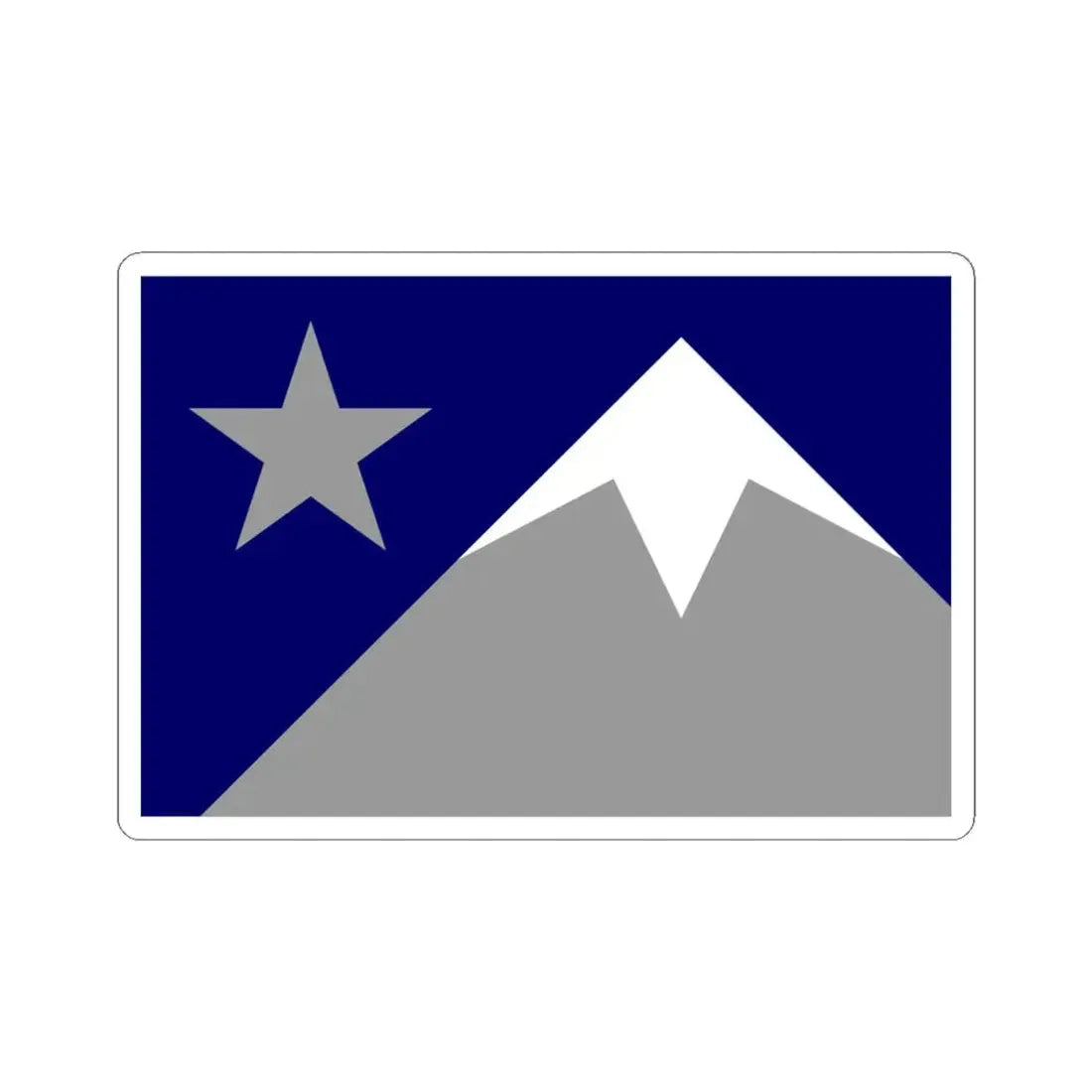 Proposed Flag of Nevada 2001 (United States) STICKER Vinyl Kiss-Cut Decal 4 Inch White - The Sticker Space