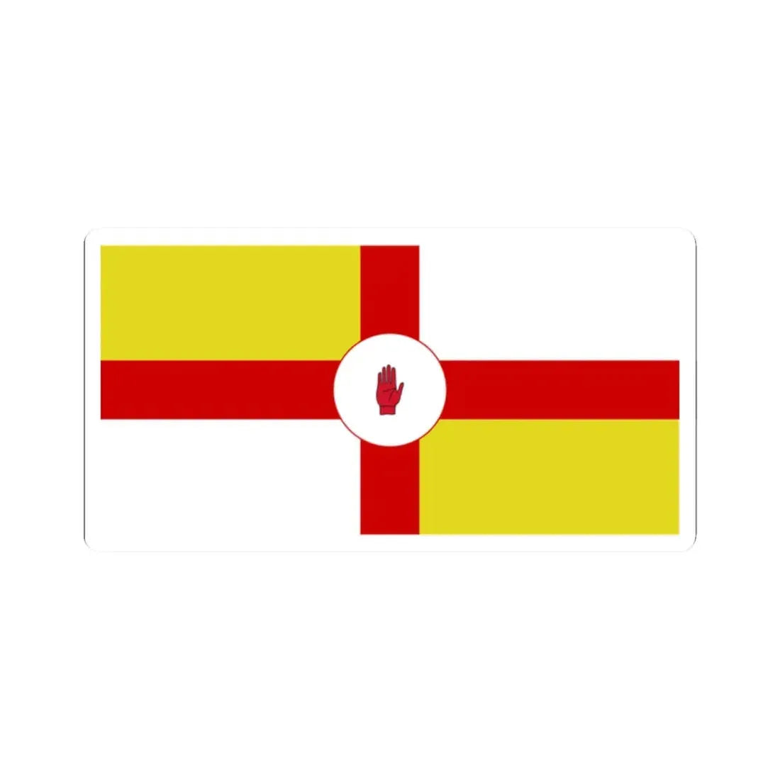 Proposed flag of Northern Ireland 1995 - 1 (Ireland) STICKER Vinyl Kiss-Cut Decal 2 Inch White - The Sticker Space