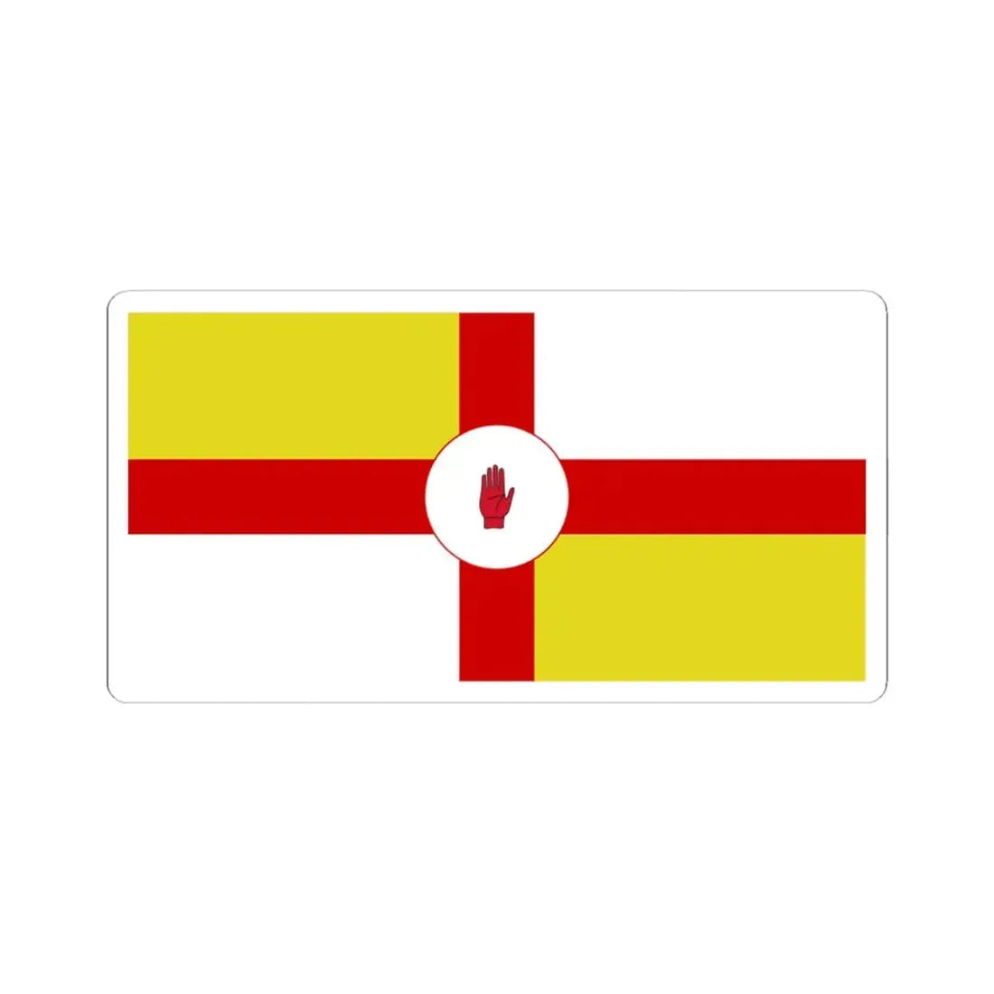 Proposed flag of Northern Ireland 1995 - 1 (Ireland) STICKER Vinyl Kiss-Cut Decal 3 Inch White - The Sticker Space