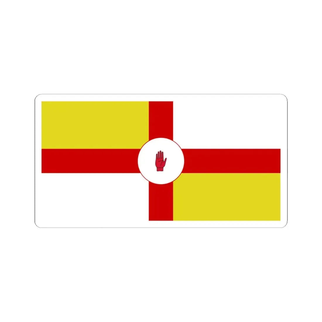 Proposed flag of Northern Ireland 1995 - 1 (Ireland) STICKER Vinyl Kiss-Cut Decal 4 Inch White - The Sticker Space
