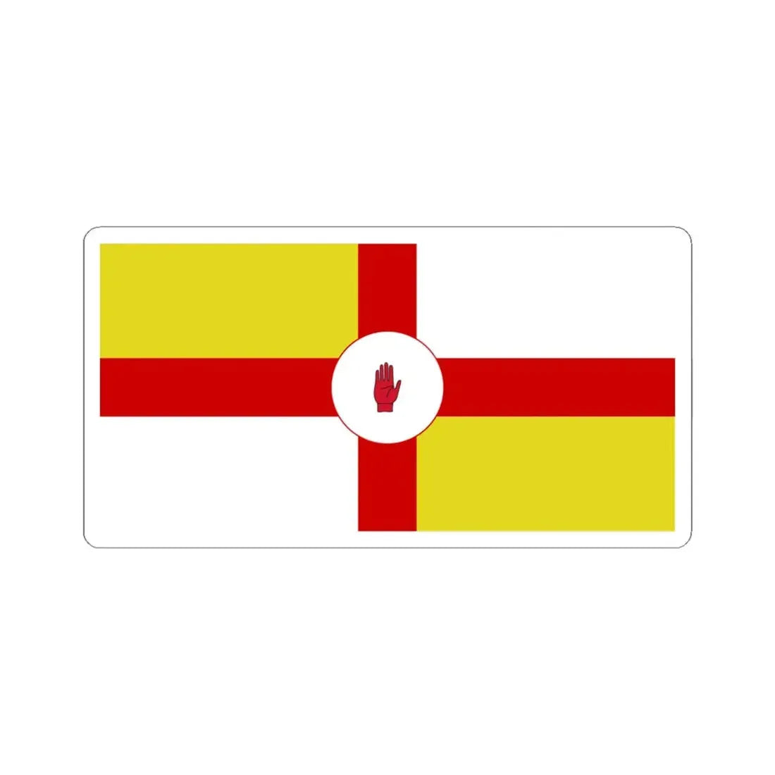 Proposed flag of Northern Ireland 1995 - 1 (Ireland) STICKER Vinyl Kiss-Cut Decal 6 Inch White - The Sticker Space