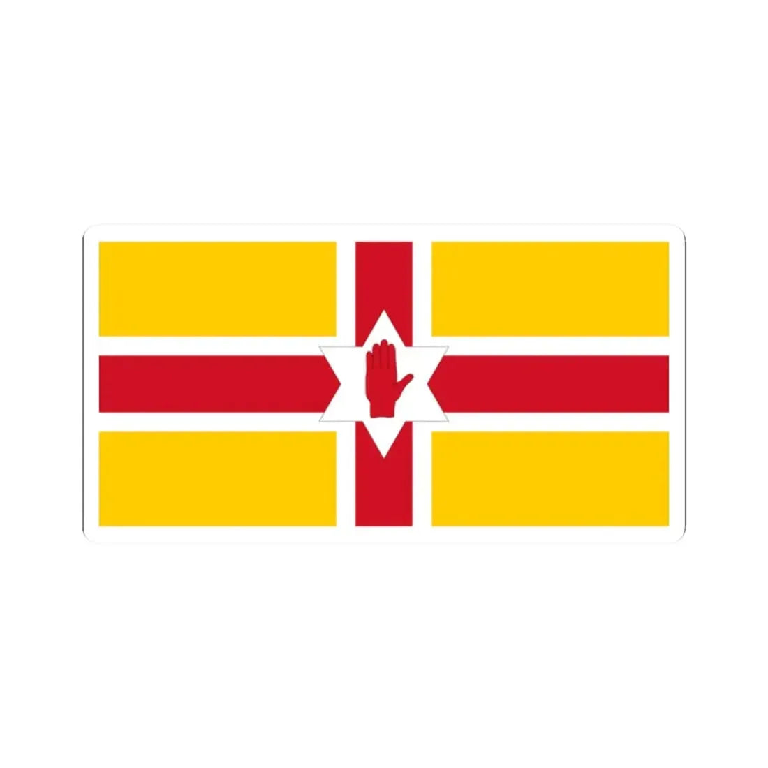 Proposed flag of Northern Ireland (Ireland) STICKER Vinyl Kiss-Cut Decal 2 Inch White - The Sticker Space