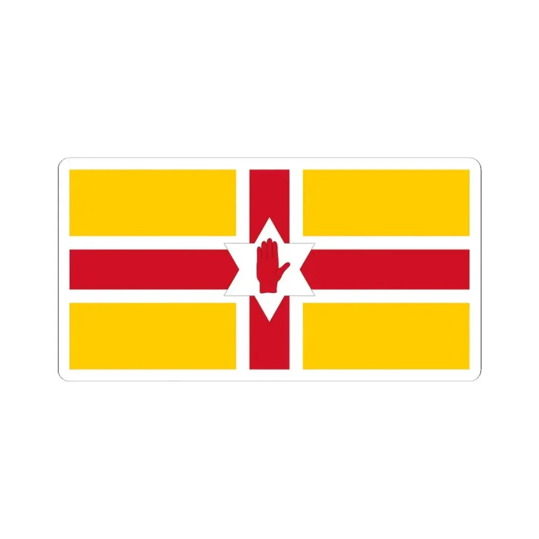 Proposed flag of Northern Ireland (Ireland) STICKER Vinyl Kiss-Cut Decal 3 Inch White - The Sticker Space
