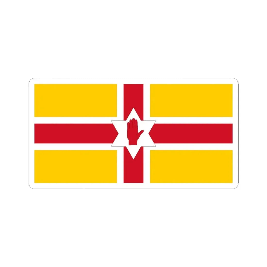 Proposed flag of Northern Ireland (Ireland) STICKER Vinyl Kiss-Cut Decal 4 Inch White - The Sticker Space