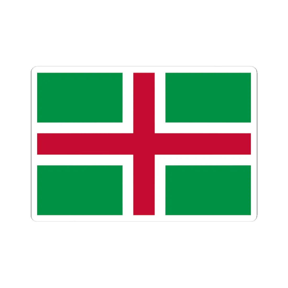 Proposed flag of Northern Italy (Italy) STICKER Vinyl Kiss-Cut Decal 4 Inch White - The Sticker Space