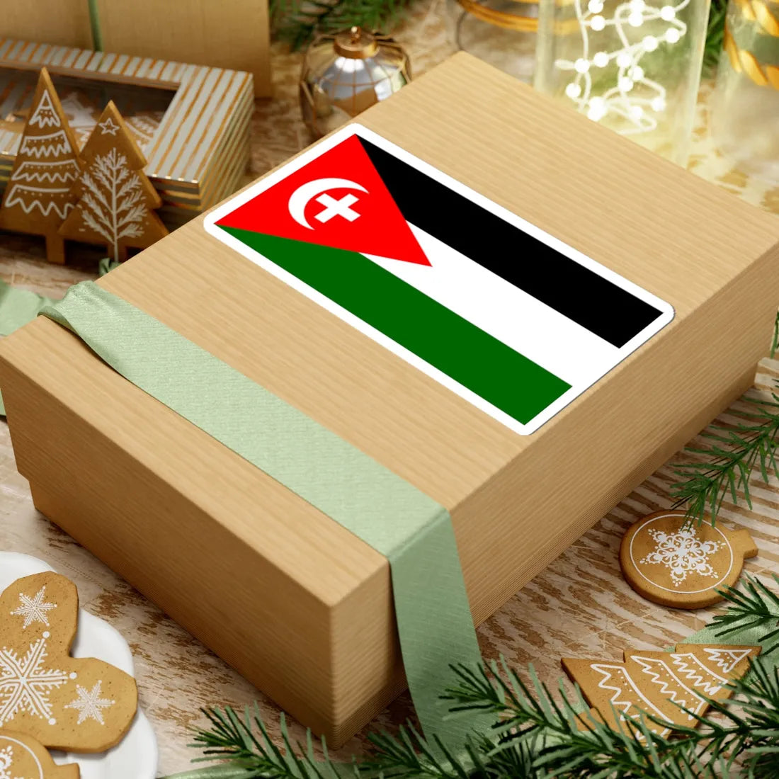 Proposed flag of Palestine An Arab From Haifa (Palestine) STICKER Vinyl Kiss-Cut Decal - The Sticker Space