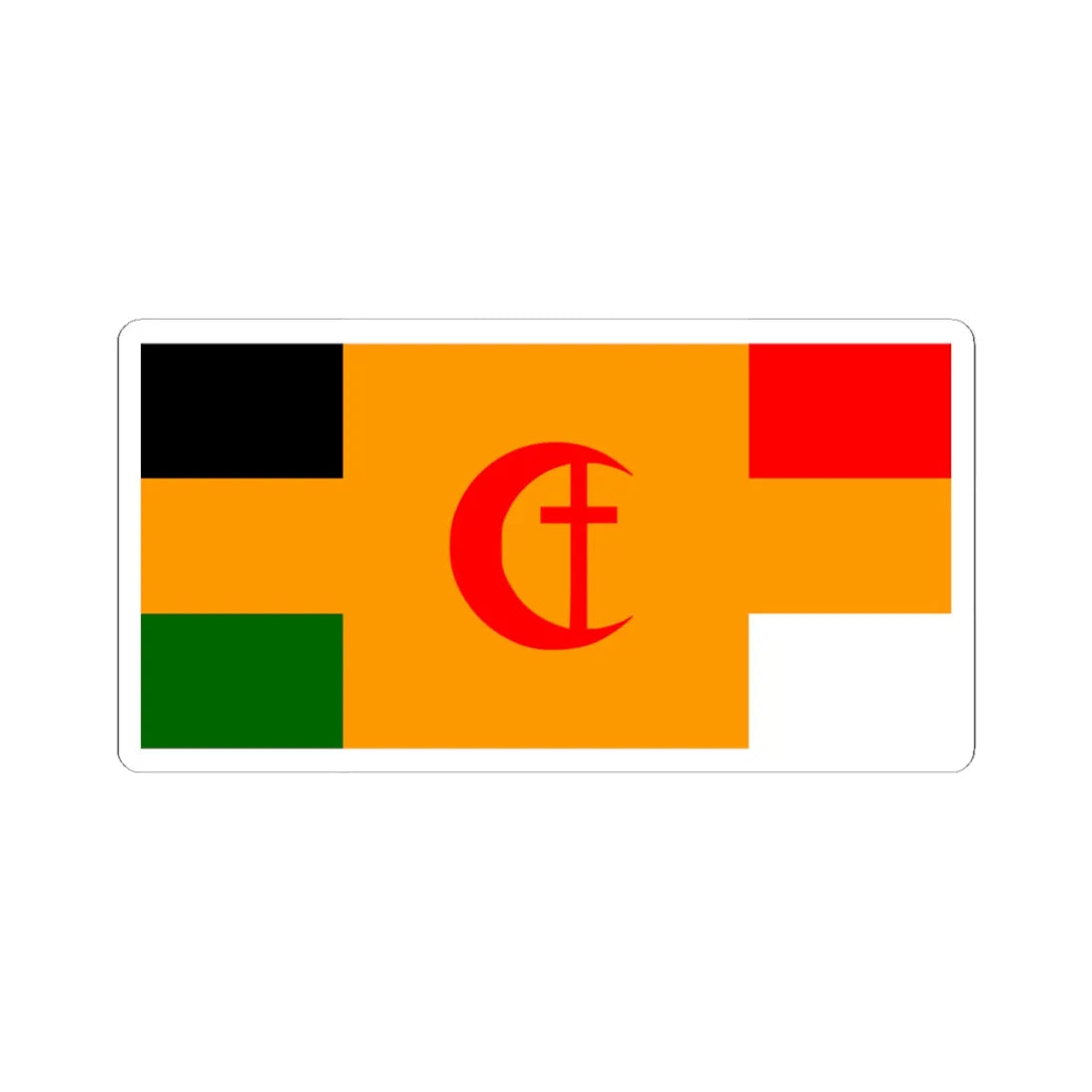 Proposed flag of Palestine Assma Tubi (Palestine) STICKER Vinyl Kiss-Cut Decal 4 Inch White - The Sticker Space