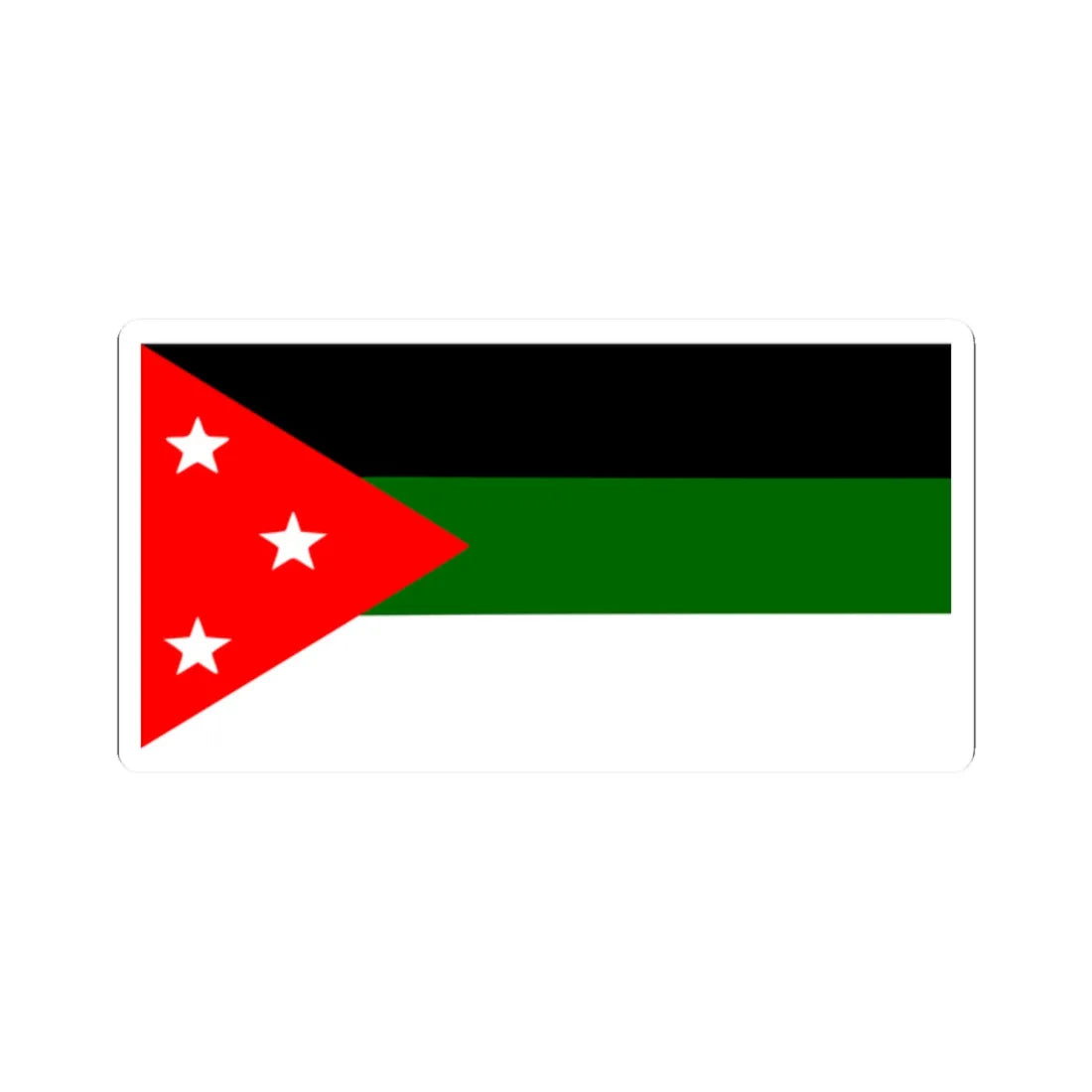 Proposed flag of Palestine Hamdi Canan (Palestine) STICKER Vinyl Kiss-Cut Decal 2 Inch White - The Sticker Space