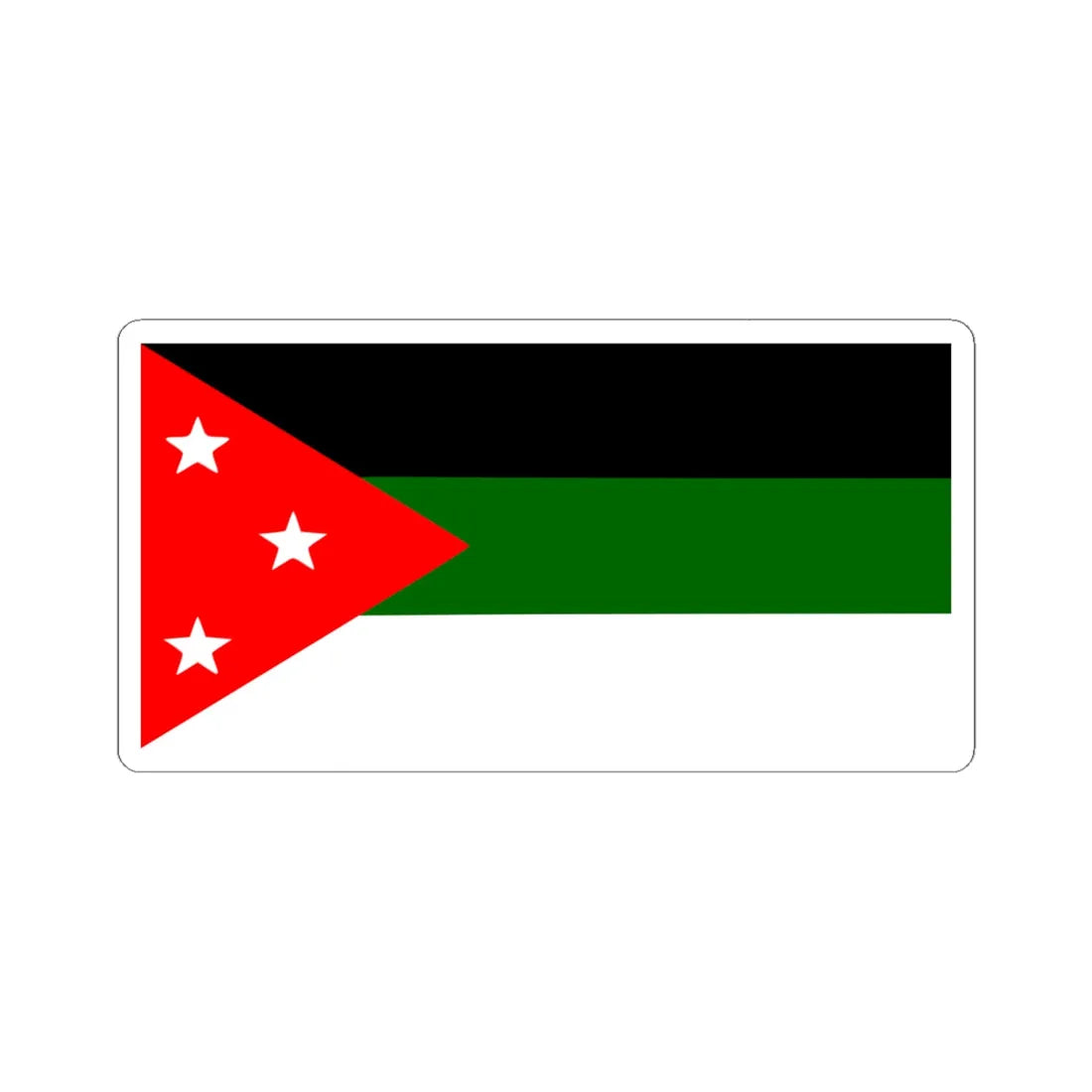 Proposed flag of Palestine Hamdi Canan (Palestine) STICKER Vinyl Kiss-Cut Decal 6 Inch White - The Sticker Space