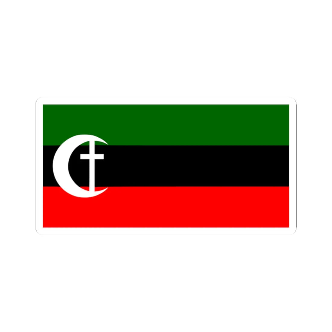 Proposed flag of Palestine Jalili (Palestine) STICKER Vinyl Kiss-Cut Decal 2 Inch White - The Sticker Space