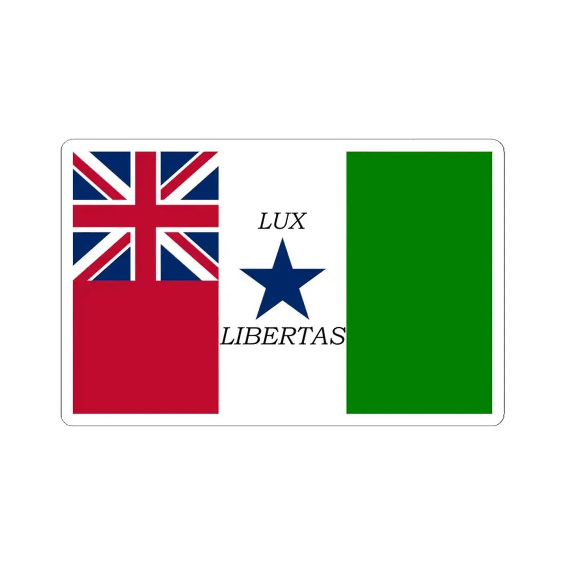 Proposed Flag of Texas (United States) STICKER Vinyl Kiss-Cut Decal 4 Inch White - The Sticker Space