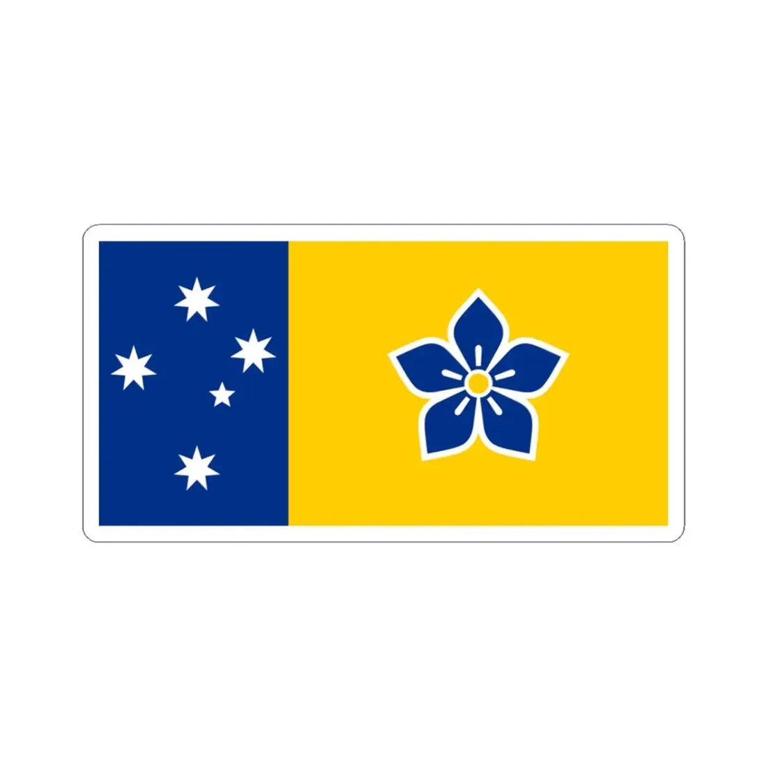 Proposed Flag of the Australian Capital Territory (Australia) STICKER Vinyl Kiss-Cut Decal 3 Inch White - The Sticker Space
