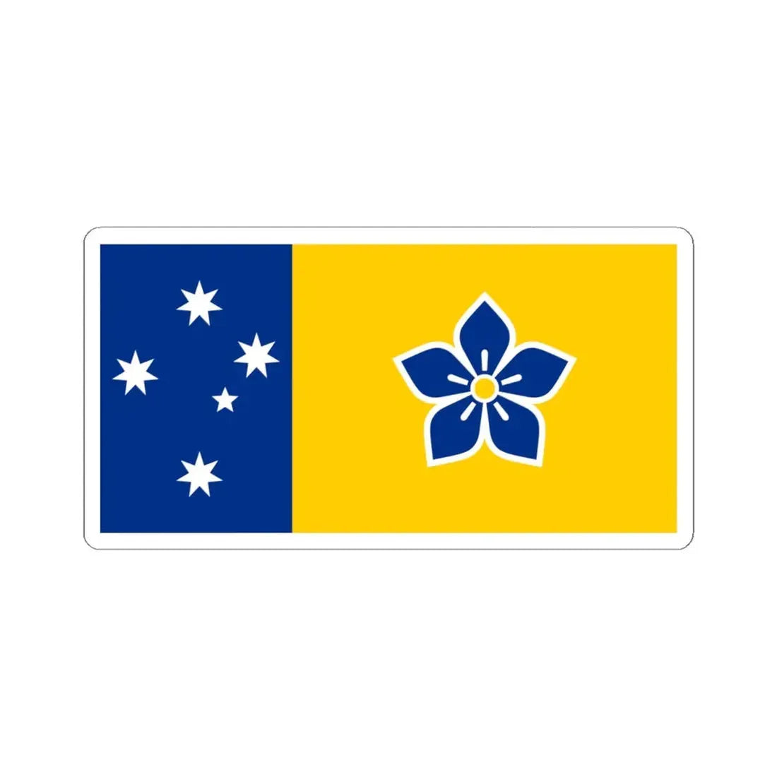 Proposed Flag of the Australian Capital Territory (Australia) STICKER Vinyl Kiss-Cut Decal 4 Inch White - The Sticker Space