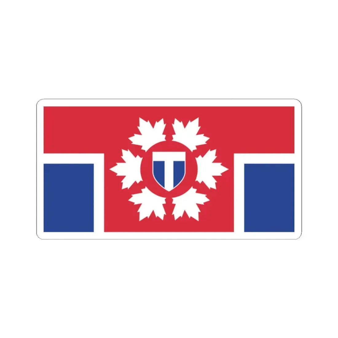 Proposed flag of Toronto 1999 (Canada) STICKER Vinyl Kiss-Cut Decal 2 Inch White - The Sticker Space