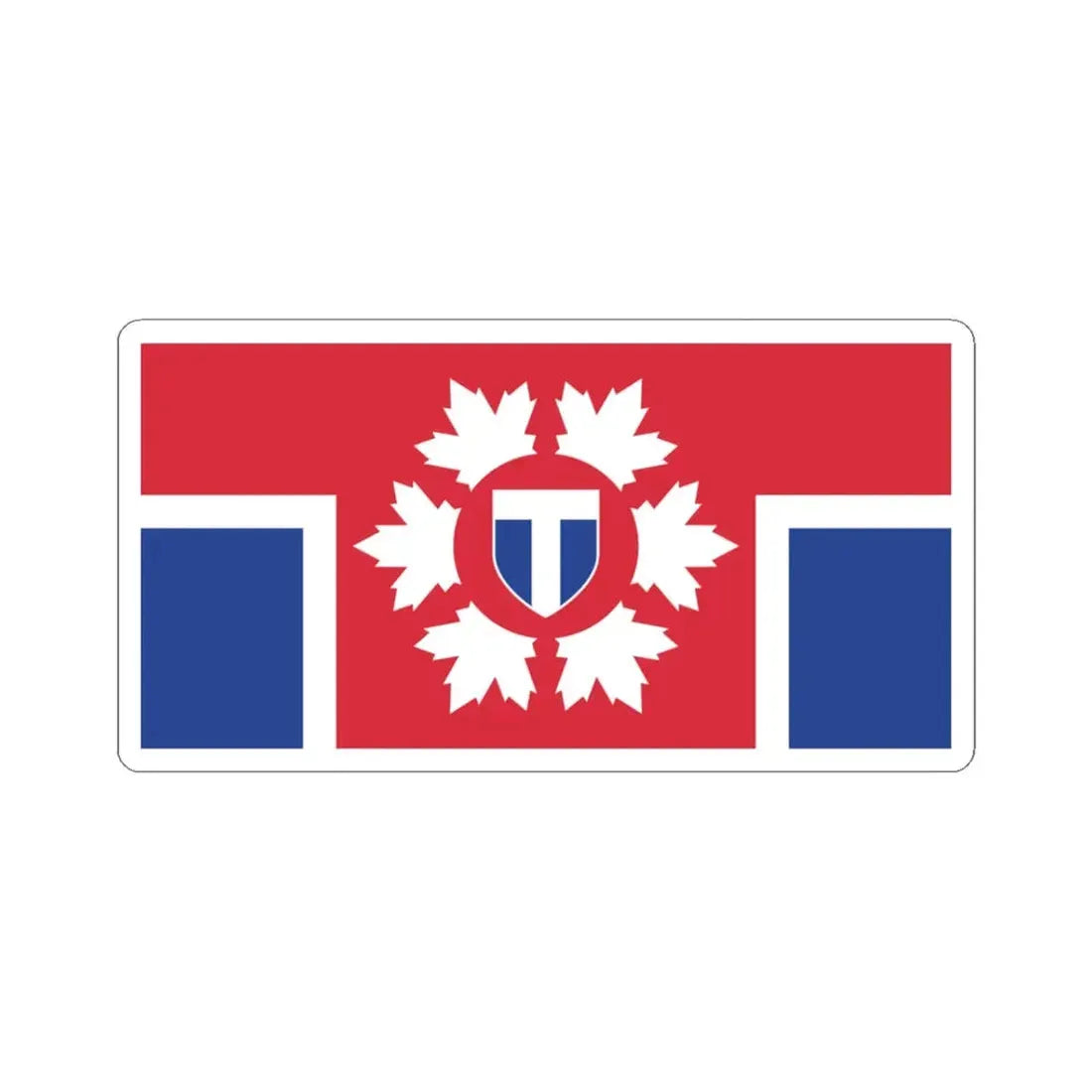 Proposed flag of Toronto 1999 (Canada) STICKER Vinyl Kiss-Cut Decal 3 Inch White - The Sticker Space