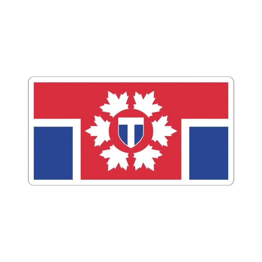 Proposed flag of Toronto 1999 (Canada) STICKER Vinyl Kiss-Cut Decal 4 Inch White - The Sticker Space