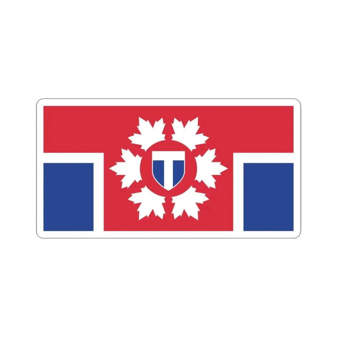 Proposed flag of Toronto 1999 (Canada) STICKER Vinyl Kiss-Cut Decal 6 Inch White - The Sticker Space