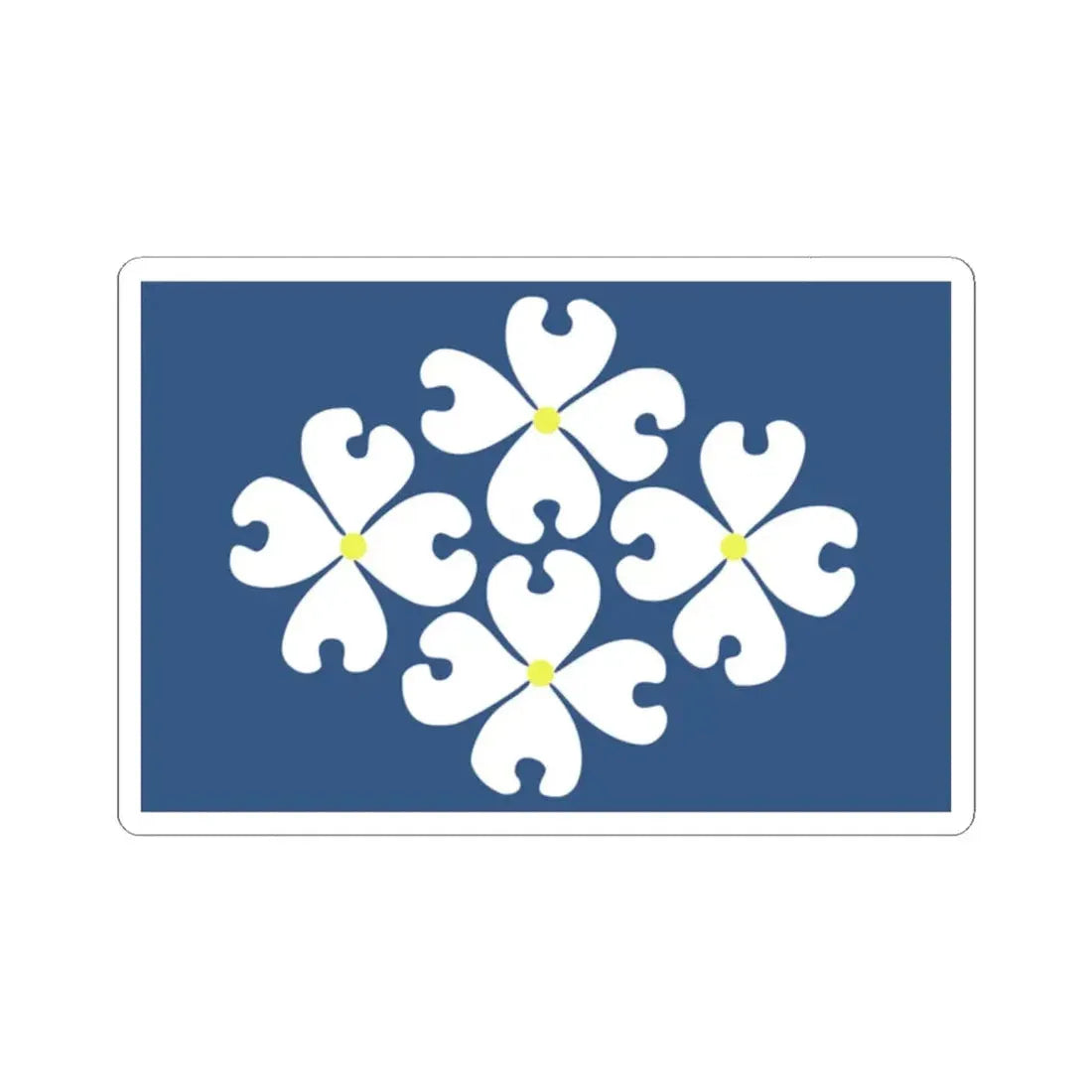 Proposed flag of Virginia 1976 (United States) STICKER Vinyl Kiss-Cut Decal 2 Inch White - The Sticker Space