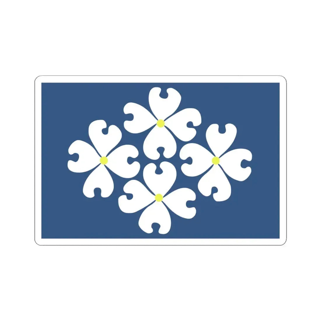 Proposed flag of Virginia 1976 (United States) STICKER Vinyl Kiss-Cut Decal 4 Inch White - The Sticker Space