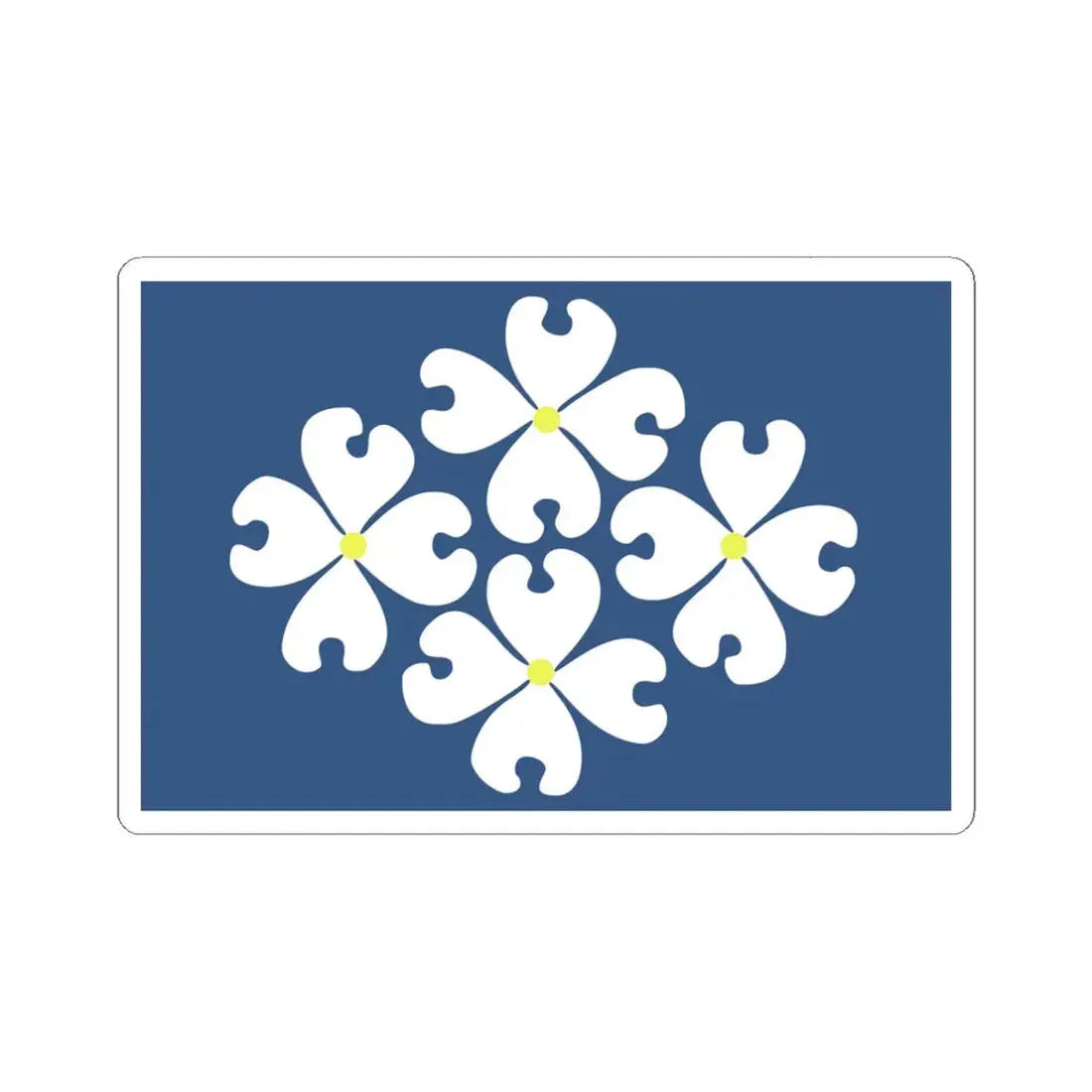 Proposed flag of Virginia 1976 (United States) STICKER Vinyl Kiss-Cut Decal 6 Inch White - The Sticker Space