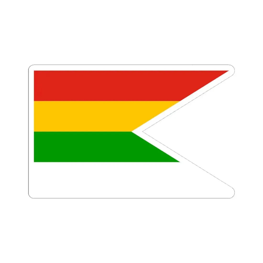 Proposed Imperial Chinese Navy 2nd Commodores Flag 1890 (China) STICKER Vinyl Kiss-Cut Decal 4 Inch White - The Sticker Space