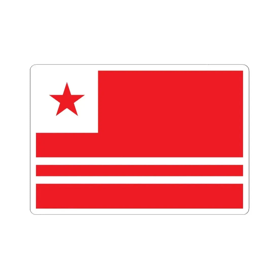 Proposed PRC national flag 004 (China) STICKER Vinyl Kiss-Cut Decal 6 Inch White - The Sticker Space