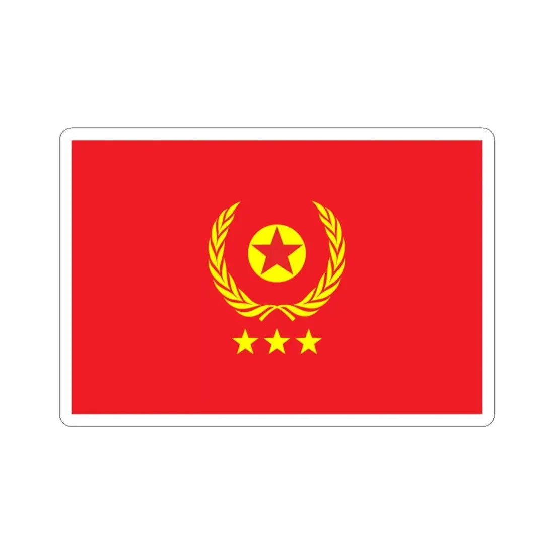 Proposed PRC national flags 005 (China) STICKER Vinyl Kiss-Cut Decal 3 Inch White - The Sticker Space