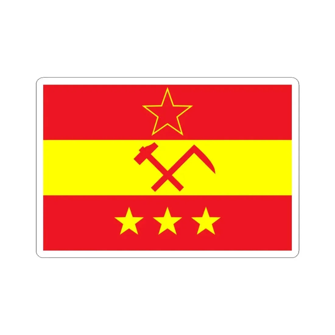 Proposed PRC national flags 020 (China) STICKER Vinyl Kiss-Cut Decal 3 Inch White - The Sticker Space