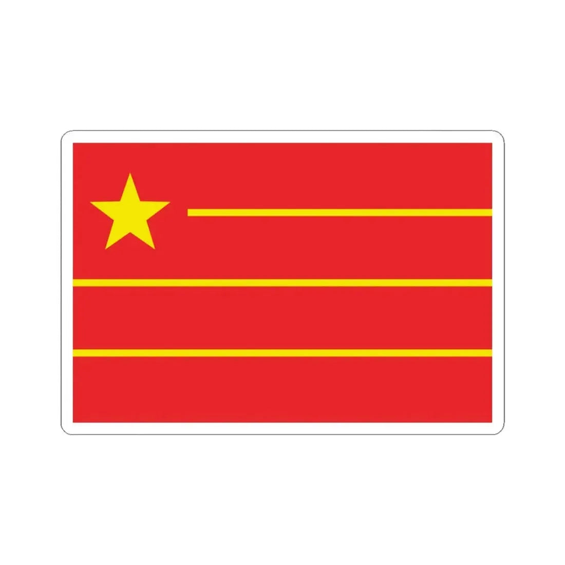 Proposed PRC national flags 028 (China) STICKER Vinyl Kiss-Cut Decal 3 Inch White - The Sticker Space