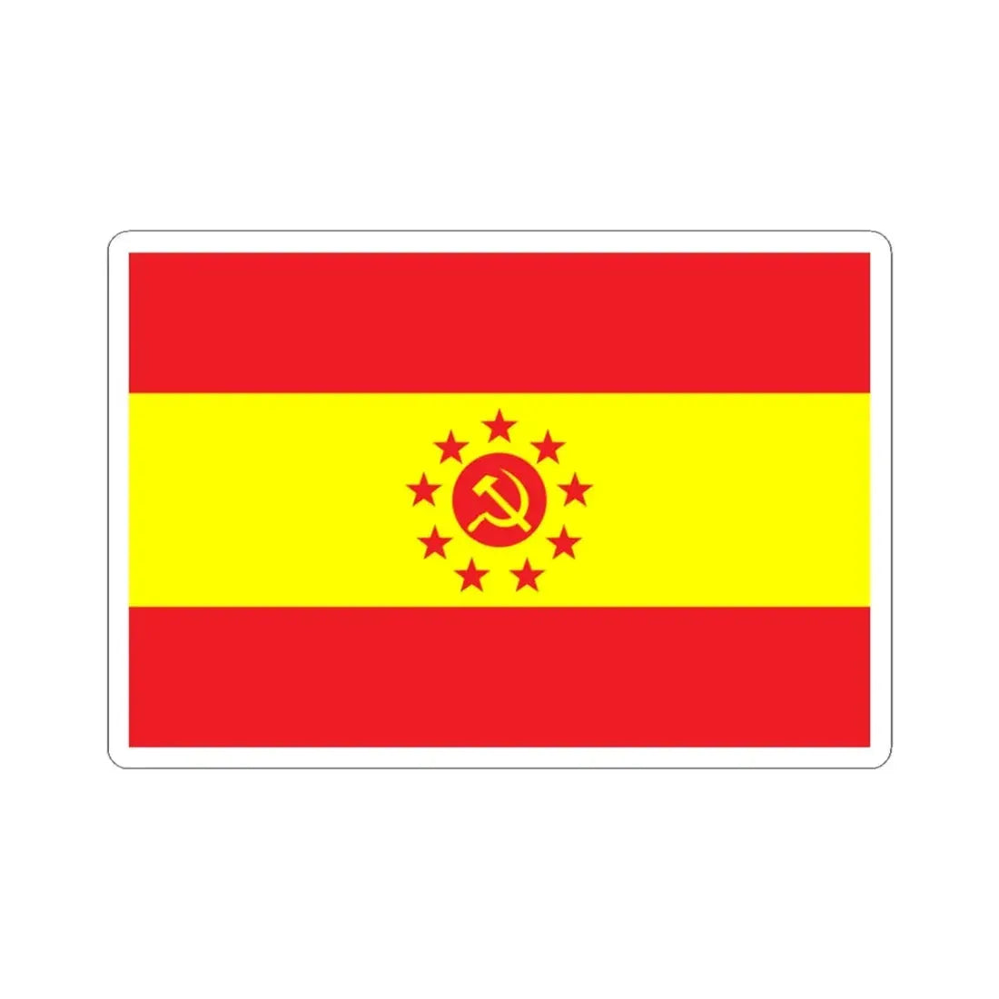 Proposed PRC national flags 034 (China) STICKER Vinyl Kiss-Cut Decal 3 Inch White - The Sticker Space