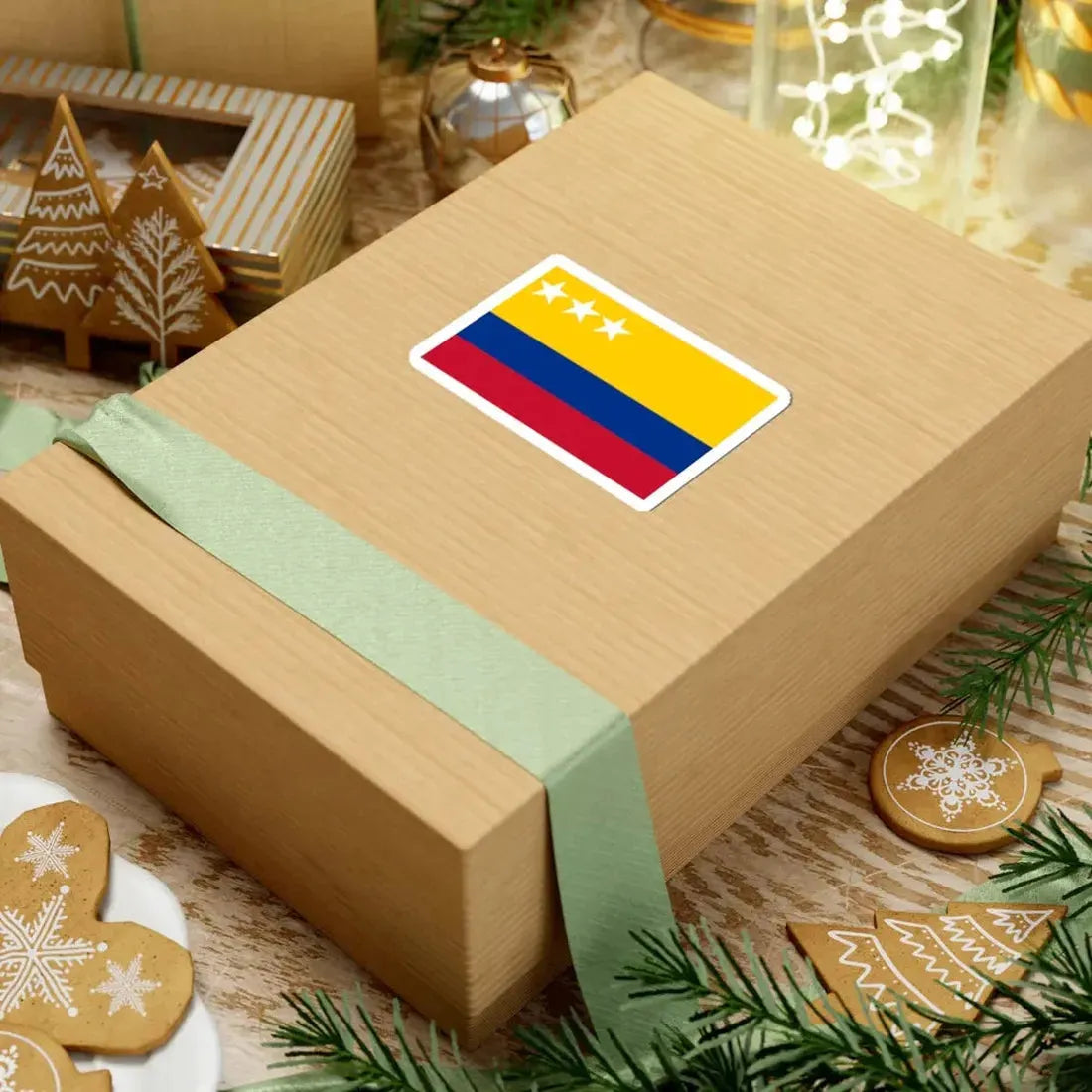 Propuesta de bandera de la Gran Colombia con tres estrellas (Colombia) STICKER Vinyl Kiss-Cut Decal - The Sticker Space