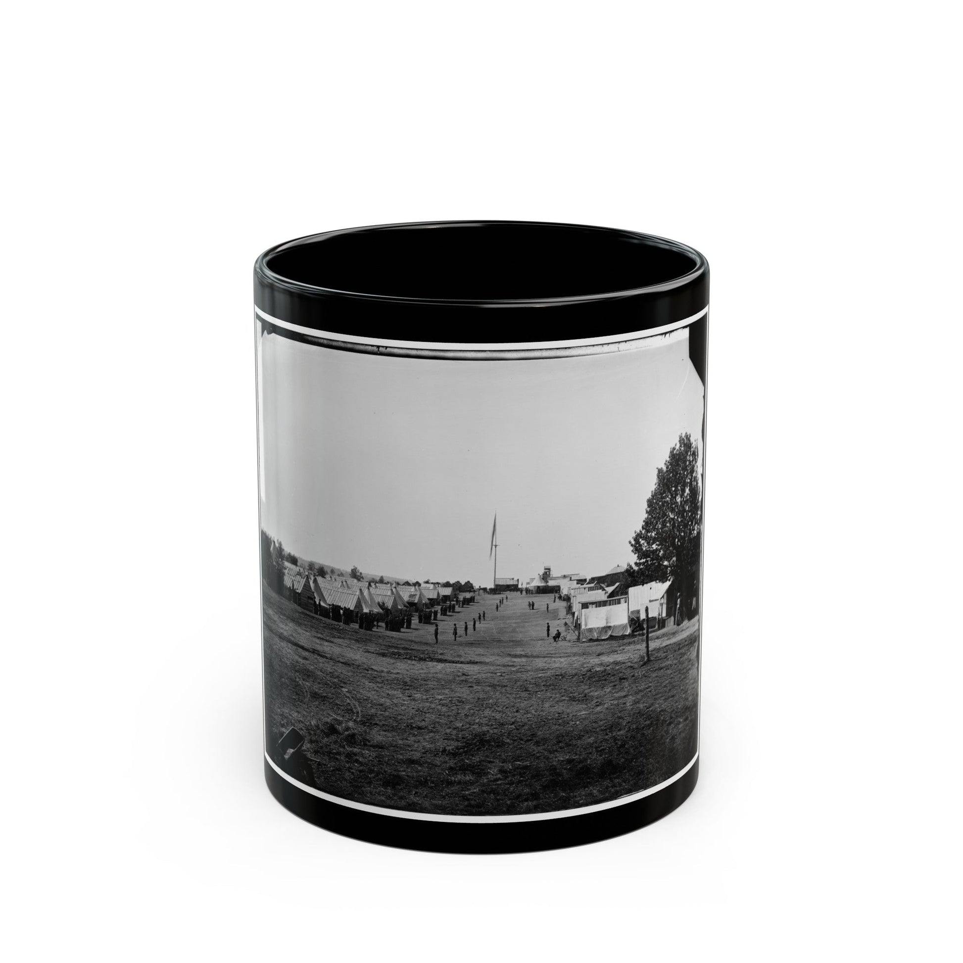 Prospect Hill, Va. General View Of 13th New York Cavalry Camp (U.S. Civil War) Black Coffee Mug-11oz-The Sticker Space