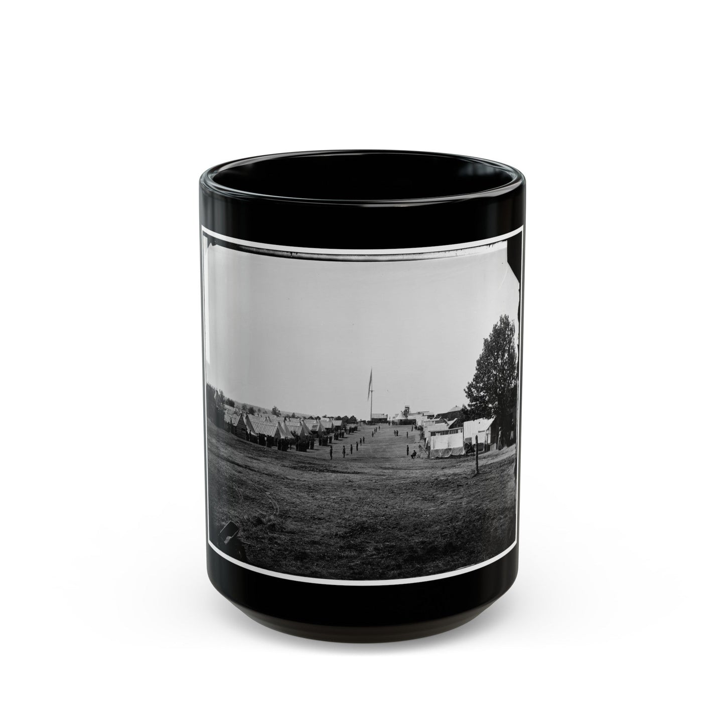 Prospect Hill, Va. General View Of 13th New York Cavalry Camp (U.S. Civil War) Black Coffee Mug-15oz-The Sticker Space